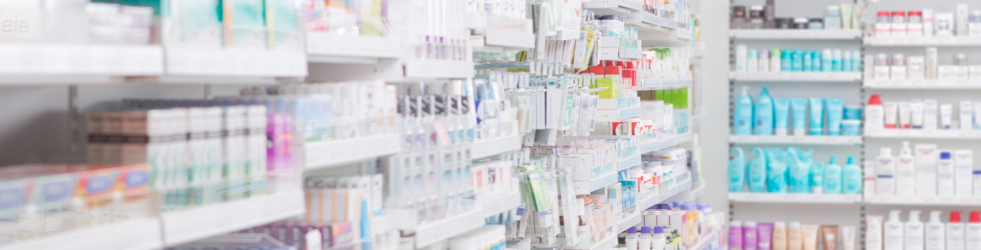shelves inside pharmacy