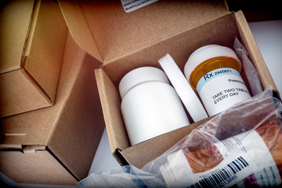 medications packaged in boxes for delivery